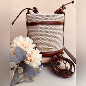 Rattan Bucket Bag House of Harlow 1960